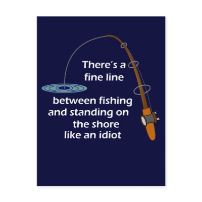 Funny Fishing Postcard by ChiaPetRescue