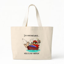 Funny fishing retirement tote bag