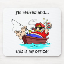 Funny fishing retirement mouse pads