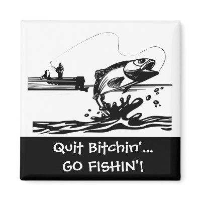Funny Fishing Saying - Cartoon Graphic Fridge Magnet by RedneckHillbillies