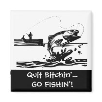 Funny Fishing Saying - Cartoon Graphic Refrigerator Magnet