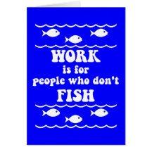 Funny fishing saying greeting card