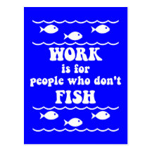 Funny fishing saying postcard