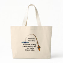 Funny Fishing Tote Bag