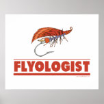 Funny Fly Fishing Poster