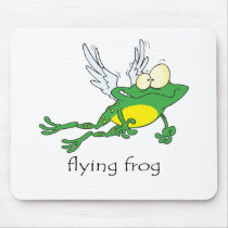Funny Flying Frog mousepads