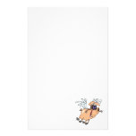 funny flying pig flyer cartoon customized stationery