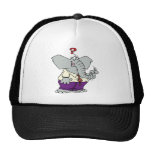 funny forgetful elephant cartoon hat