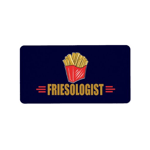 Funny French Fries Address Label