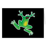 funny frightened frog greeting cards