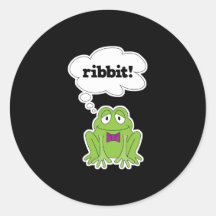 funny frog saying ribbit stickers