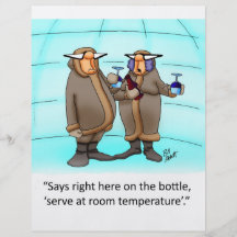Funny Frzen Wine Cartoon Gift! Full Color Flyer