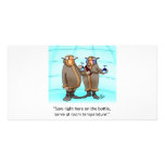 Funny Frzen Wine Cartoon Gift! Photo Card Template