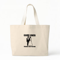 Funny, "Game Over" Wedding design Bags