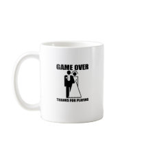 Funny, "Game Over" Wedding design Coffee Mug