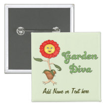 Funny Garden Diva - Customize Pins