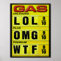 Funny Gas Price sign Print