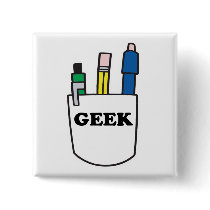 Funny GEEK Pocket Protector Pins
