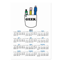 funny GEEK pocket protector graphic Business Card Templates