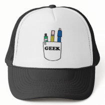 Funny GEEK Pocket Protector Trucker Hats