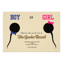 Funny Gender Reveal Party Invitation/ Announcement