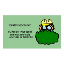 Funny Geocacher Geocaching Handle Signature Card Business Cards