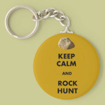 Funny Geologist Gifts "Keep Calm and...." keychains