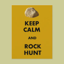 Funny Geologist Gifts "Keep Calm and...." postcards