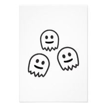 Funny Ghosts Monster Custom Invitations