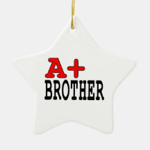 Funny Gifts for Brothers : A+ Brother Christmas Tree Ornaments