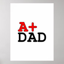 Funny Gifts for Dads : A+ Dad Poster