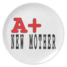 Funny Gifts for New Moms : A+ New Mother Party Plate