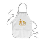 Funny Gingerbread Man and Dog for Christmas Aprons