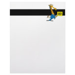 funny giraffe with hello hi sign cartoon personalized letterhead