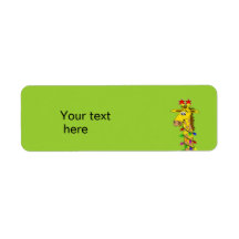Funny Giraffe With Lights Whimsical Christmas Return Address Labels
