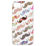 Funny Girly  Colourful Patterns Moustaches