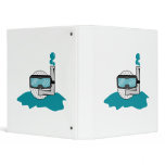 funny golf ball with snorkel vinyl binders