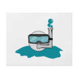 funny golf ball with snorkel flyer design
