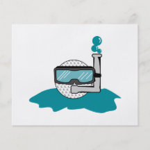 funny golf ball with snorkel flyer design