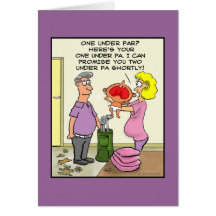 Funny Golf Card - Two Under Par