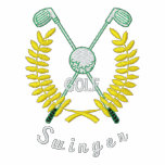 Funny Golf Logo Swinger Embroidered Polo Shirt