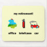 Funny golf retirement mousepads