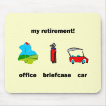 Funny golf retirement mousepads