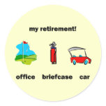 Funny golf retirement sticker