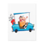 funny golfer in golf cart post cards