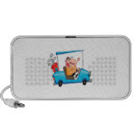 funny golfer in golf cart speaker system