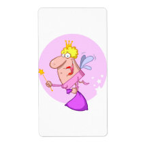 funny goofy fairy godmother cartoon character personalised shipping labels