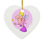 funny goofy fairy godmother cartoon character christmas tree ornaments