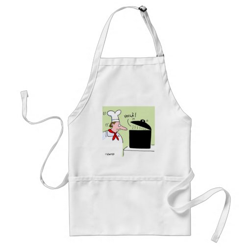 Funny Gourmet Chef Cartoon Gift Apron