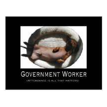 Funny Government Employee Postcard